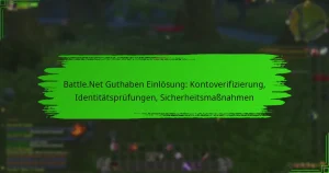 Battle.Net Guthaben Einlösung: Kontoverifizierung, Identitätsprüfungen, Sicherheitsmaßnahmen