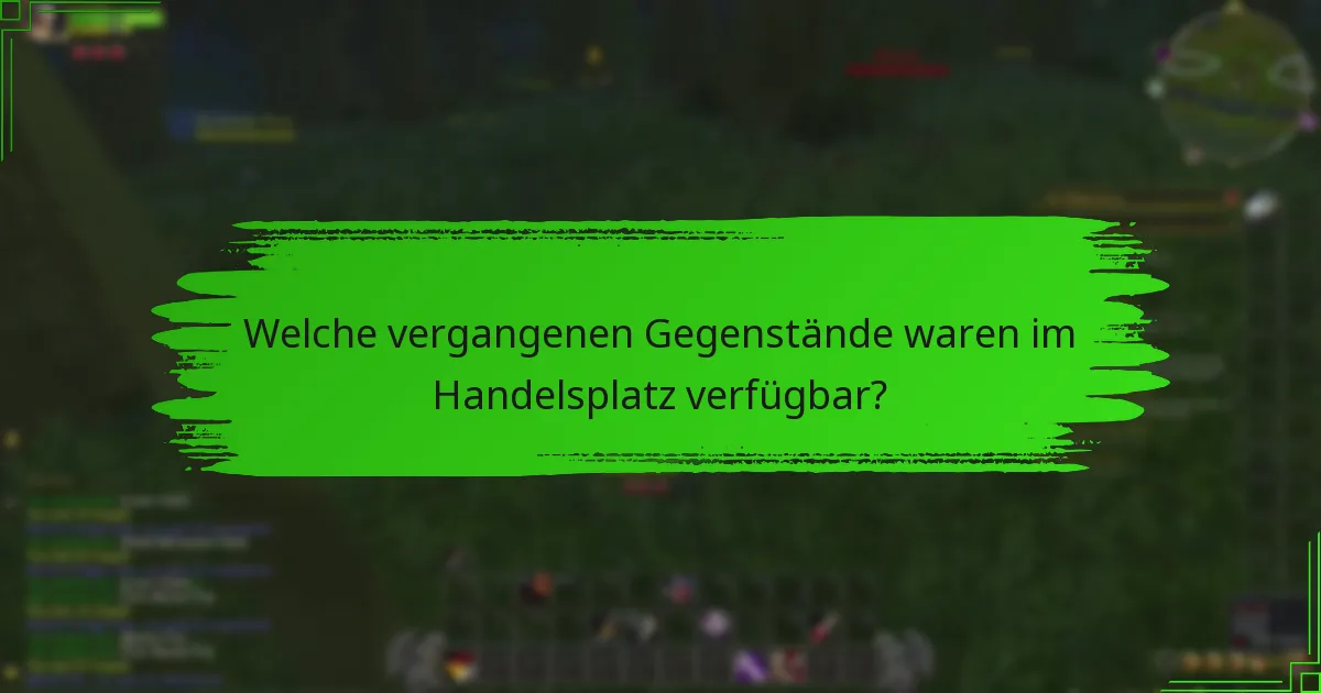 Was sind die Vergleiche zwischen vergangenen und aktuellen Angeboten des Handelsplatzes?